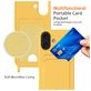 Mobigear Lanyard Card iPhone 16 Plus Coque avec cordon en Silicone et Porte-Cartes - Jaune