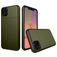 Mobigear Card iPhone 11 Pro Plastique rigide Coque arrière Antichoc avec porte-cartes - Vert armée