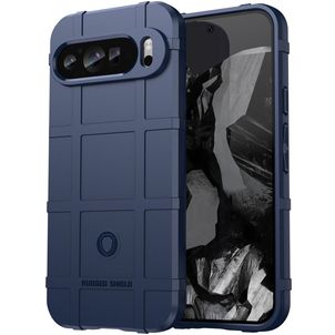 Mobigear Rugged Shield Coque Google Pixel 9 Pro Coque arrière en TPU Souple Anti-Chocs - Bleu