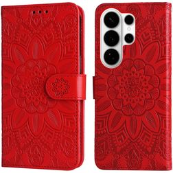Mobigear Sunflower Samsung Galaxy S26 Ultra Étui Portefeuille - Rouge