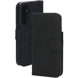 Mobiparts Housse Samsung Galaxy A55 Etui en Cuir Véritable Porte-Monnaie - Noir