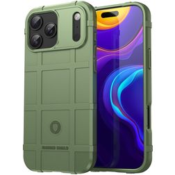 Mobigear Rugged Shield iPhone 18 Pro Max TPU souple Coque arrière Antichoc - Vert