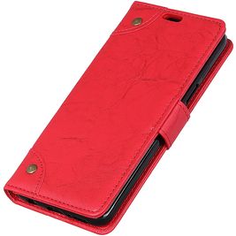 Mobigear Ranch Housse Motorola One Power Etui Porte-Monnaie - Rouge