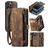 Caseme 008 Housse iPhone 12 Pro Max Etui avec Coque Détachable Porte-Monnaie - Marron