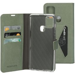 Mobiparts Classic Wallet Samsung Galaxy A21s Étui Portefeuille - Stone Green