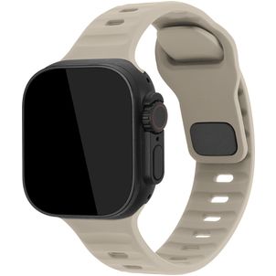 Mobilize Sports Bracelet Silicone Apple Watch Fermeture à clou et passant - 42/41/40/38 mm - Lumière stellaire