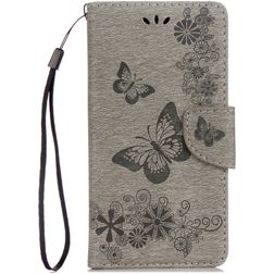 Mobigear Butterfly Housse Motorola Moto G5 Plus Etui Porte-Monnaie - Gris