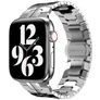 Mobigear Elegance Link Bracelet Acier Apple Watch Fermeture boucle déployante - 49/46/45/44 mm - Argent