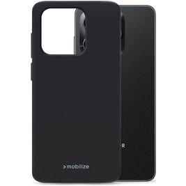 Mobilize Rubber Gelly Coque Honor X5C Plus Coque arrière en TPU Souple - Noir