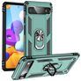 Mobigear Armor Ring Coque Google Pixel 6a Coque arrière Rigide Anti-Chocs avec Anneau-Support - Vert