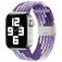 Mobigear Braided Bracelet Nylon Apple Watch Fermeture à pince - 49/46/45/44 mm - Blanc / Violet