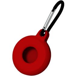 Mobigear Circle Key Coque Apple AirTag Porte-clés en en TPU Souple - Rouge