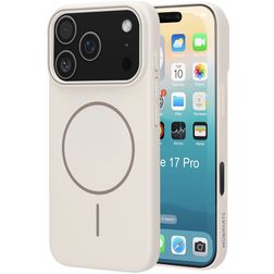 Mobiparts Slim Line Coque iPhone 17 Pro MagSafe Coque arrière Rigide - Off White