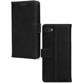 Mobilize Wallet Housse iPhone 8 Etui en Cuir Véritable Porte-Monnaie - Noir