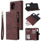 Mobigear Zipper Housse Samsung Galaxy S10 Lite Etui Porte-Monnaie - Marron