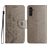 Mobigear Flowers Housse Samsung Galaxy A36 Etui Porte-Monnaie - Gris
