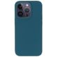 Mobiparts Coque iPhone 14 Pro Coque arrière en Silicone - Blueberry Blue