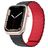 Mobigear Loop Mag Bracelet Silicone Apple Watch Fermeture magnétique - 42/41/40/38 mm - Noir / Rouge
