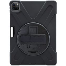 Xccess Survivor All-round Coque iPad Pro 11 Pouces (2018) Coque arrière en Plastique rigide,Silicone + Bandoulière + Support Amovible - Noir