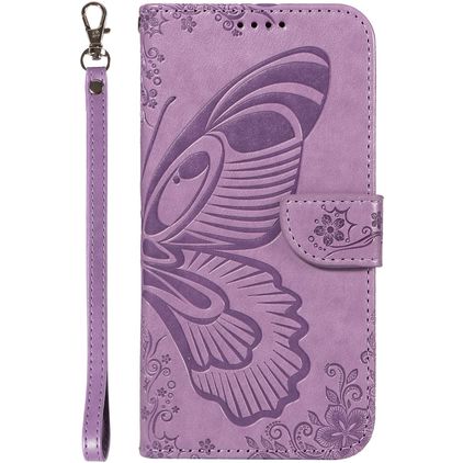 Mobigear Butterfly Housse Samsung Galaxy S25 Plus Etui Porte-Monnaie - Violet