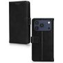Mobilize Wallet Housse iPhone 18 Pro Max Etui en Cuir Véritable Porte-Monnaie - Noir
