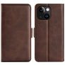 Mobigear Slim Magnet Housse iPhone 15 Etui Porte-Monnaie - Marron
