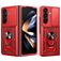 Mobigear Armor Ring Cam Slide Coque Samsung Galaxy Z Fold 8 Ultra Coque arrière Rigide Anti-Chocs avec Anneau-Support et Protecteur Lentilles - Rouge