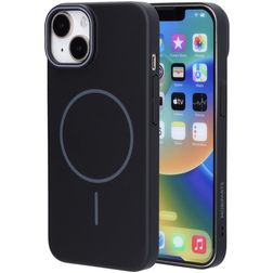 Mobiparts Slim Line iPhone 14 MagSafe Plastique rigide Coque arrière - Onyx Black