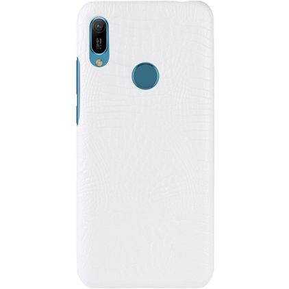Mobigear Croco Coque Huawei Y6 (2019) Coque arrière Rigide - Blanc