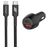Mobigear Essentials Double USB / USB-C Chargeur voiture Apple Lightning 1 mètre Power Delivery 48W - Noir