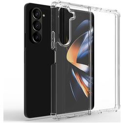 Mobigear Cushion Coque Transparente Samsung Galaxy Z Fold 5 Coque arrière en TPU Souple Anti-Chocs - Transparent