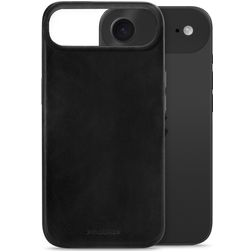 Mobilize Premium Coque iPhone Air MagSafe Coque arrière en Cuir Véritable - Noir