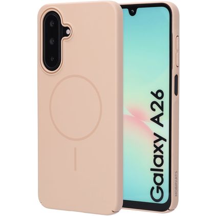 Mobiparts Slim Line Coque Samsung Galaxy A26 MagSafe Coque arrière Rigide - Dune Sand