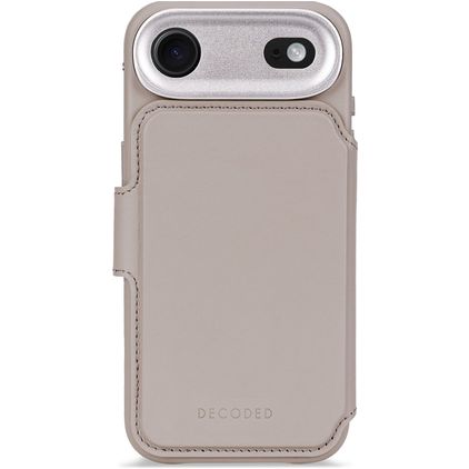 Decoded Detachable Wallet Housse iPhone Air MagSafe Etui avec Coque Détachable en Cuir Véritable Porte-Monnaie - Solid Clay