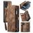 Caseme 008 Housse Samsung Galaxy A52 Etui avec Coque Détachable Porte-Monnaie - Marron