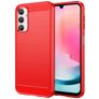 Mobigear Brushed Slim Coque Samsung Galaxy A24 Coque arrière en TPU Souple - Rouge