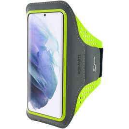 Mobiparts Comfort Fit Brassard Téléphone Samsung Galaxy S21 Brassard Coque de Sport en Neoprène - Neon Green