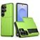 Mobigear Card Coque Samsung Galaxy S26 Ultra Coque arrière Rigide Anti-Chocs avec Porte-Cartes - Vert