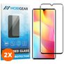 Mobigear Premium Xiaomi Mi Note 10 Lite Verre trempé Protection d'écran - Compatible Coque - Noir (Lot de 2)