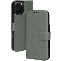 Mobiparts Classic Wallet MagSafe iPhone 16 Pro Max Étui Portefeuille - Stone Green