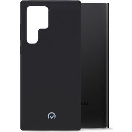 Mobilize Rubber Gelly Coque Samsung Galaxy S22 Ultra Coque arrière en TPU Souple - Matt Black