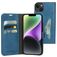 Mobiparts Classic Wallet iPhone 14 Plus Étui Portefeuille - Steel Blue