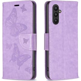 Mobigear Butterfly Housse Samsung Galaxy A24 Etui Porte-Monnaie - Violet