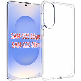 Mobigear Basics Coque Transparente Samsung Galaxy S25 Edge Coque arrière en TPU Souple - Transparent