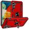 Mobigear Armor Ring Coque Samsung Galaxy A24 Coque arrière Rigide Anti-Chocs avec Anneau-Support - Rouge