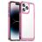 Mobigear Crystal Coque iPhone 14 Pro Coque arrière Rigide - Transparent / Magenta