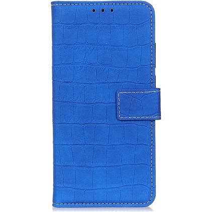 Mobigear Croco Samsung Galaxy S20 FE Étui Portefeuille - Bleu
