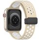 Mobigear Sport Plus Mag Bracelet Silicone Apple Watch Fermeture magnétique - 42/41/40/38 mm - Blanc / Beige