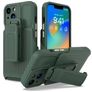 Mobigear Explorer Coque iPhone 14 Coque arrière Rigide Anti-Chocs avec Support Amovible - Vert