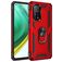 Mobigear Armor Ring Xiaomi Mi 10T Pro Plastique rigide Coque arrière Antichoc avec bague de maintien - Rouge